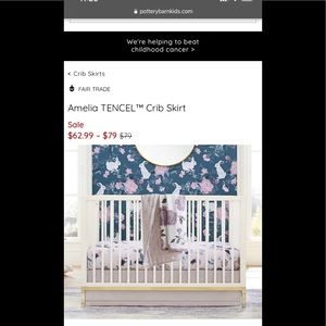 Pottery Barn Amelia Tencel Crib Skirt